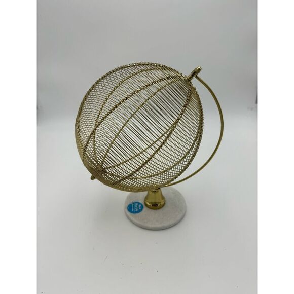 Elora Decorative Globe Sphere‎ Gold Wire Sculpture Stand Base Elegant Home Decor - Picture 1 of 3